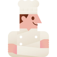 Chef isolated on white background, illustration, icon, element