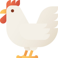 Chicken isolated on white background, illustration, icon, element
