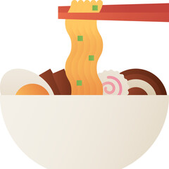 Noodle isolated on white background, illustration, icon, element