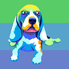 Beagle pop art style
