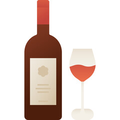 Wine isolated on white background, illustration, icon, element