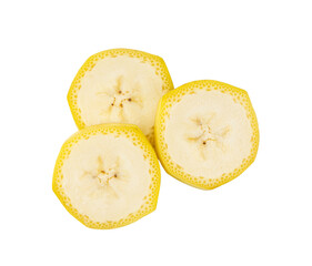 Banana slices isolated on transparent png