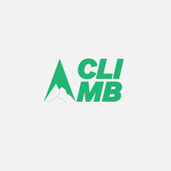 Adventure sports logo template mountain climbing business premium Vector