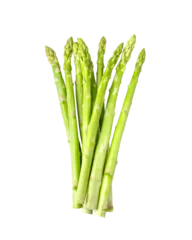 Poster Fresh asparagus isolated on transparent png © supamas
