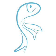 Beautiful fish logo icon