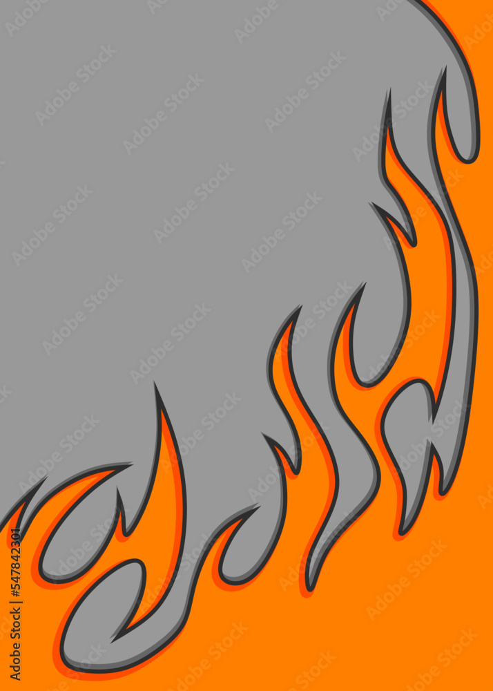 Poster simple background with flame pattern and with some copy space area