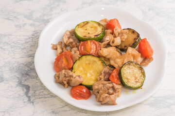 豚肉とズッキーニの炒め物
