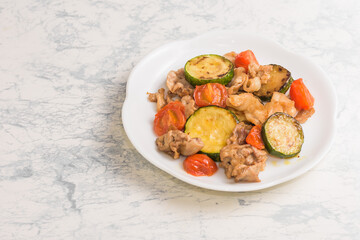 豚肉とズッキーニの炒め物