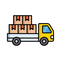 truck icon vector design template in white background