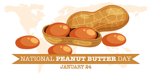 National Peanut Butter Day Banner Design