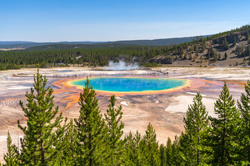 Grand Prismatic Spring in Yellowstone National Park. 
