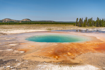 Midway Geyser Basin in Yellowstone National Park.