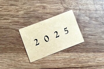 2025の数字のカード　2025年