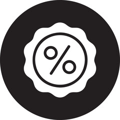 Obraz premium percentage glyph icon