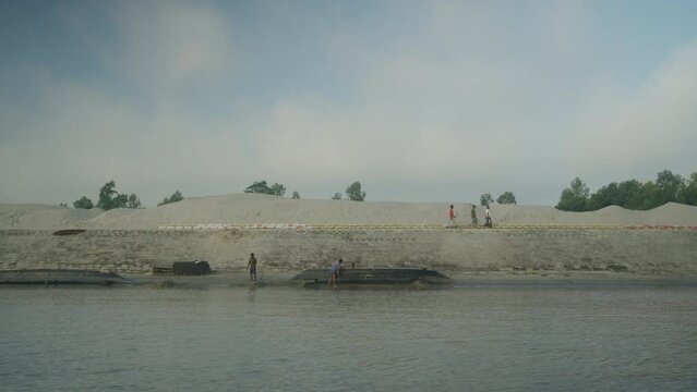 Riverside natural view of Northern Bangladesh- 4k footage- 10 bit 422 log