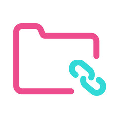 Folder Icon with Two Tone Colour Style