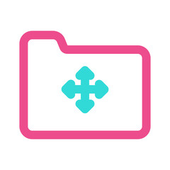 Folder Icon with Two Tone Colour Style