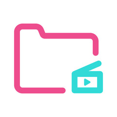 Obraz premium Folder Icon with Two Tone Colour Style