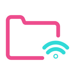 Folder Icon with Two Tone Colour Style