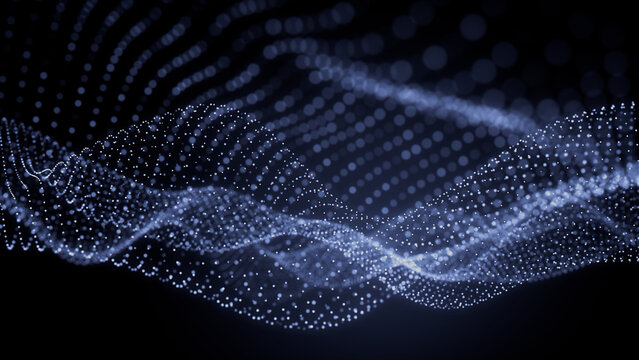 Abstract Medical Technology background. Blue, Health, Science and Research concept. 3D Render.