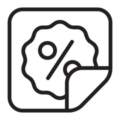 discount label line icon