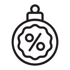bauble line icon
