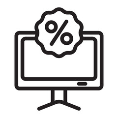 black friday line icon