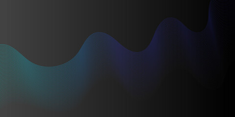 Abstract blue lines wave background and abstract gradiant and blue wave curve lines banner background design. Vector illustration. Modern template abstract design flowing particles wave.