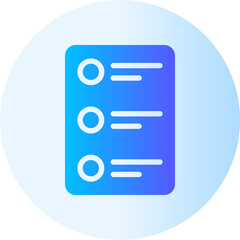 shopping list gradient icon