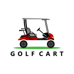 golf cart illustration design logo icon vector
