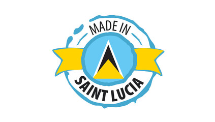 Saint Lucia flag, vector illustration on a white background