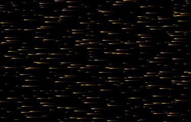 Golden meteor rain, flying stars. Abstract technology background. Light of falling a meteorite in the galaxy. Asteroid, comet and meteor vector illustration of universe, cosmos, space for promo, ads. © Kanisorn