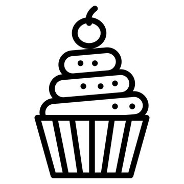 recommend clip art: cupcake outline icon