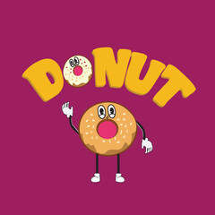 cartoon monster donut