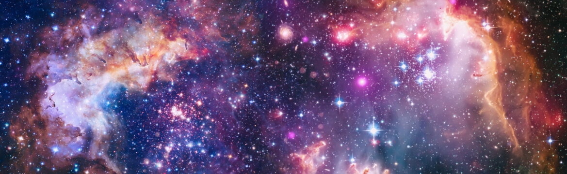 High definition star field background . Starry outer space background texture . Colorful Starry Night Sky Outer Space background