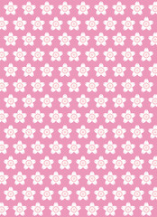 ピンクの桜の和柄の背景素材