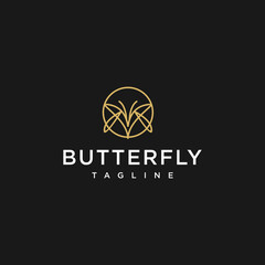 Butterfly logo icon design template