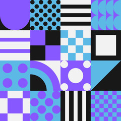 Geometric Bauhaus Pattern design. Abstract Background design template. Vector Shape and modern art. 