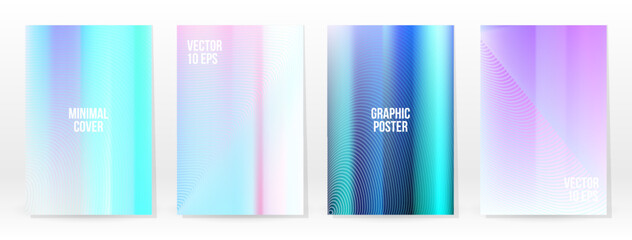 Holographic Poster Set Iridescent Technology Cover