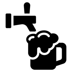 beer glyph icon
