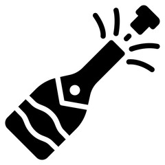 champagne glyph icon