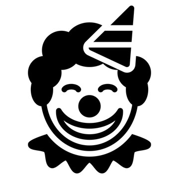 clown glyph icon