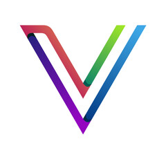 v letter logo modern creative design
