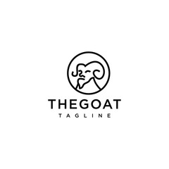 Obraz premium Goat logo design vector template