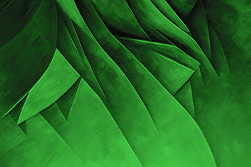 Green background texture design, complex shapes with different shades of emerald green, spring swirly blossom and elegant concept wallpaper 
