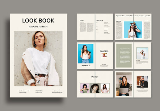 Look Book Template Layout