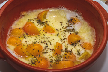 Baked Fiordilatte Cheese With Yellow Tomatoes