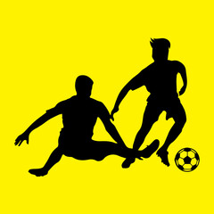 Fototapeta na wymiar Vector Illustration Soccer Silhouette Icon