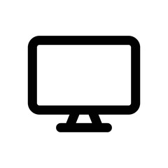 Computer icon - vector illustration . Computer, desktop, pc, monitor, display, imac, screen, device, Electronics, Electronic, Multimedia, lcd, digital, technology, line, outline, icons .