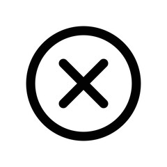 Obraz premium Cancel icon - vector illustration . Cancel, Circle, Close, Cross, Delete, Exit, Remove, dismiss, line, outline, icons . 